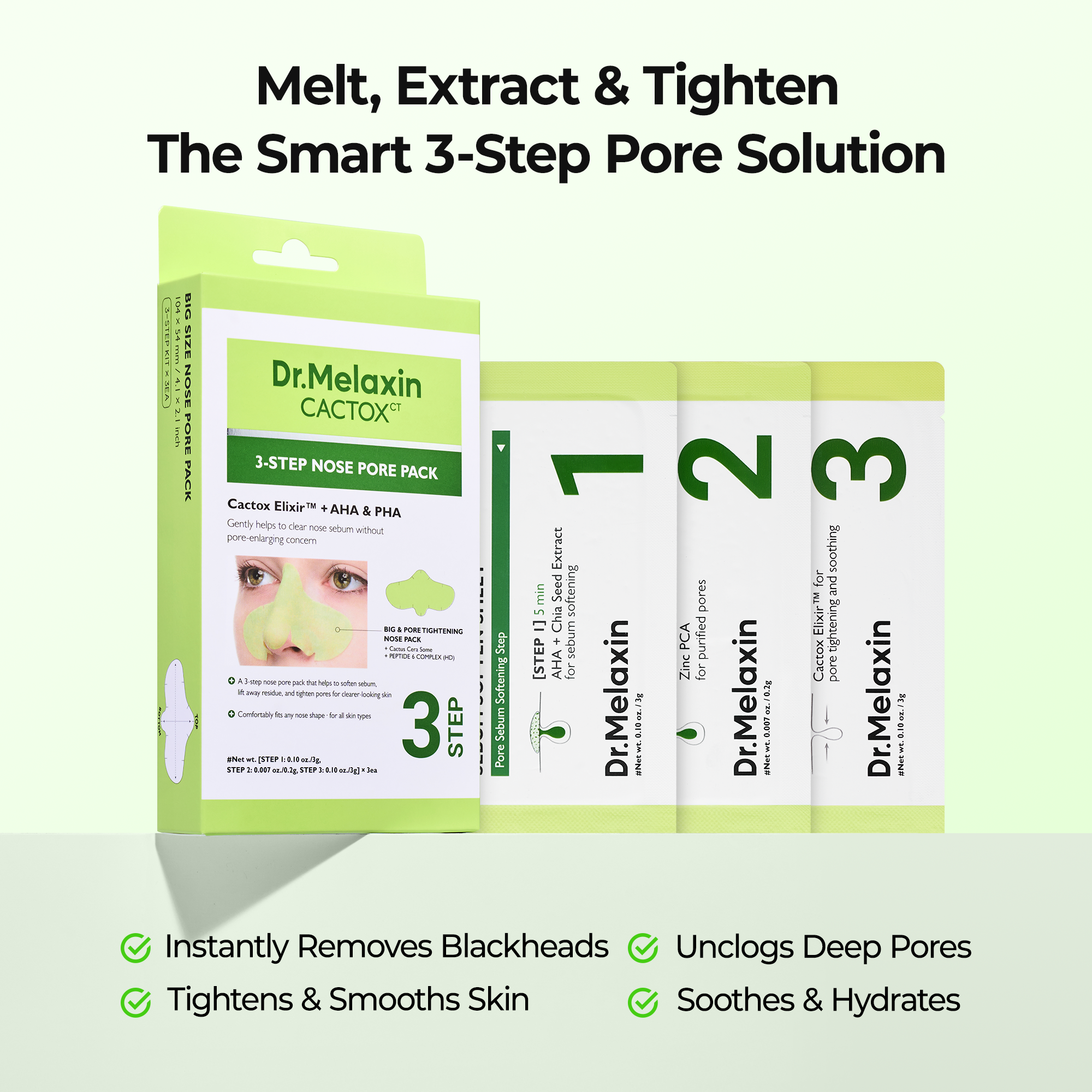 Cactox 3-Step Nose Mask Pack - image 2